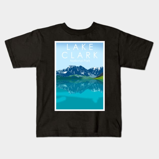 Lake Clark Kids T-Shirt by Omega Art